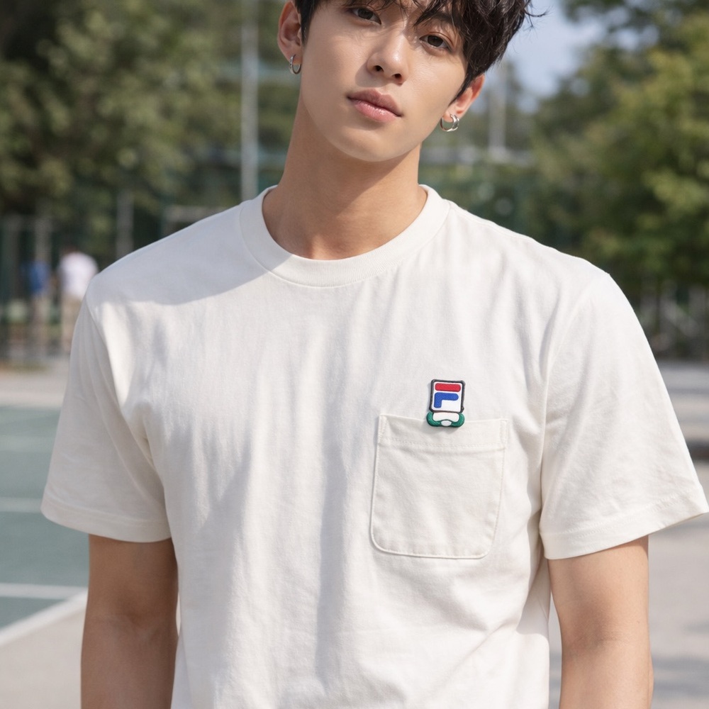 BTS X Korea FILA Project‎ 7 Back to Nature T-Shirts Men's S K-Pop Original White